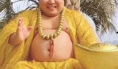 弥勒佛吃瓜视频,笑谈人间百态